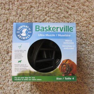 Baskerville Ultra Basket Muzzle Sz 4 Medium Dogs New In Box Husky Spaniel Pointe